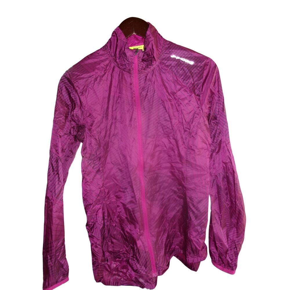 Brooks Run Happy Women's M Purple Lightweight Reflective Running Jacket